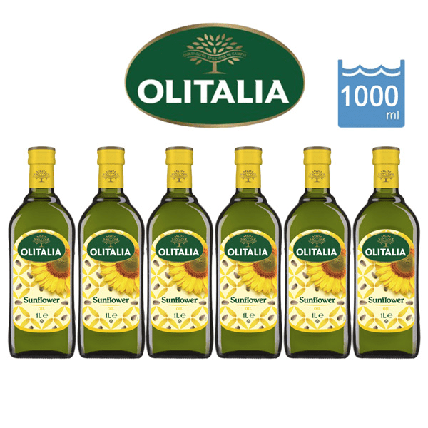 義大利【Olitalia 奧利塔】葵花油 (1000ml*6瓶)